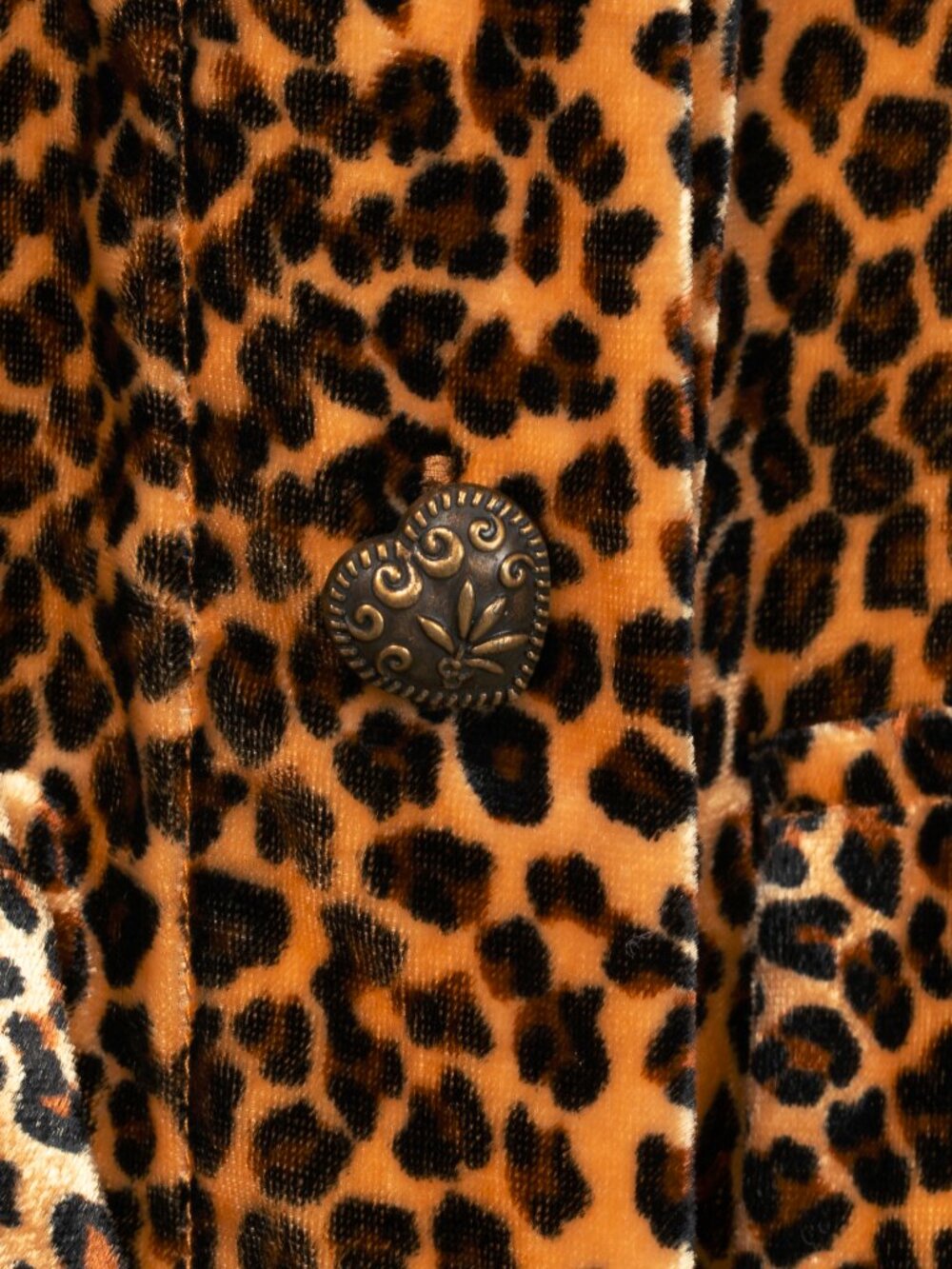 The Kooples Leopard Velvet Buttoned Tunic Shirt - Picture 9 of 12